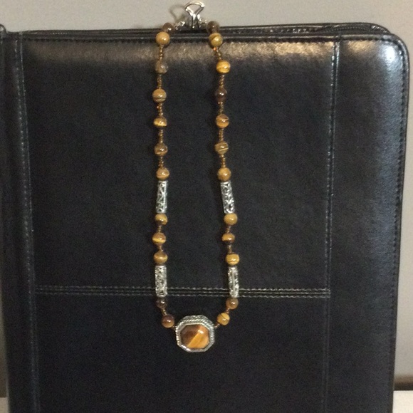 Tiger eye drop bead 9.5” necklace - Picture 2 of 9
